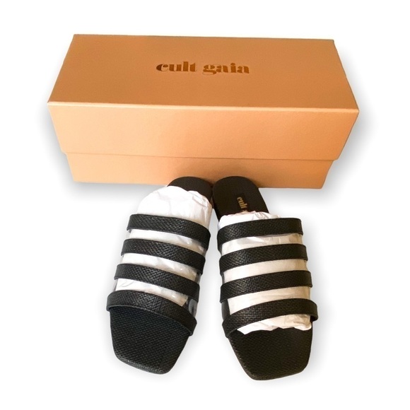 New‎ in Box, Cult Gaia Sarelle Flat Sandals, Black, Size 37EU - Picture 14 of 16